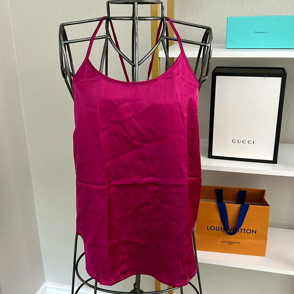 Purple spaghetti strap tank top